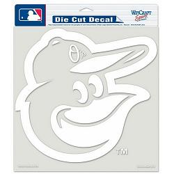 Baltimore Orioles Decal 8x8 Die Cut White