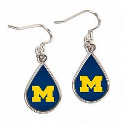 Michigan Wolverines Earrings Tear Drop Style