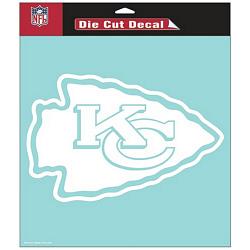 Kansas City Chiefs Decal 8x8 Die Cut White