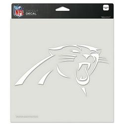 Carolina Panthers Decal 8x8 Die Cut White