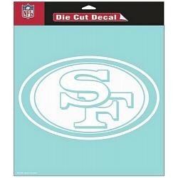 San Francisco 49ers Decal 8x8 Die Cut White