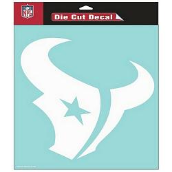 Houston Texans Decal 8x8 Die Cut White