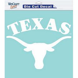 Texas Longhorns Decal 8x8 Die Cut White