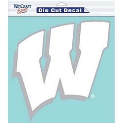 Wisconsin Badgers Decal 8x8 Die Cut White