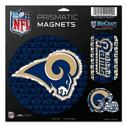 St. Louis Rams Magnets 11x11 Die Cut Prismatic Set of 3