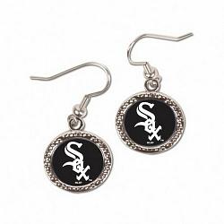 Chicago White Sox Earrings Round Design