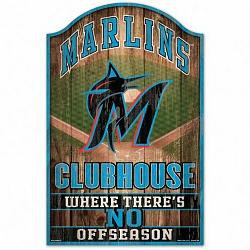 Miami Marlins Sign 11x17 Wood Fan Cave Design