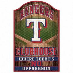 Texas Rangers Sign 11x17 Wood Fan Cave Design