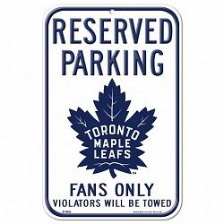 Toronto Maple Leafs Sign 11x17 Plastic Reserved Parking Style