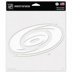 Carolina Hurricanes Decal 8x8 Perfect Cut White