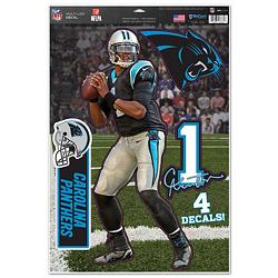 Carolina Panthers Decal 11x17 Multi Use Cam Newton Design 4 Piece CO