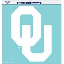 Oklahoma Sooners Decal 8x8 Die Cut White