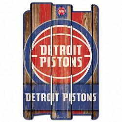 Detroit Pistons Sign 11x17 Wood Fence Style