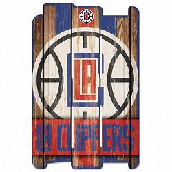Wincraft Los Angeles Clippers Sign 11x17 Wood Fence Style -
