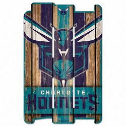 Charlotte Hornets Sign 11x17 Wood Fence Style