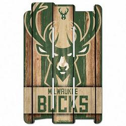 Milwaukee Bucks Sign 11x17 Wood Fence Style