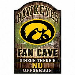 Iowa Hawkeyes Sign 11x17 Wood Fan Cave Design