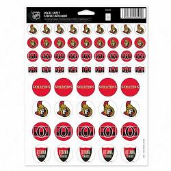 Ottawa Senators Decal 5x7 Vinyl Sticker Sheet Mini Decals