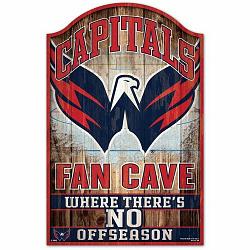 Washington Capitals Sign 11x17 Wood Fan Cave Design