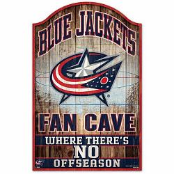 Columbus Blue Jackets Sign 11x17 Wood Fan Cave Design