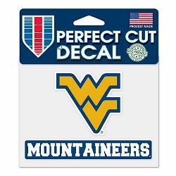 West Virginia Mountaineers Decal 4.5x5.75 Perfect Cut Color
