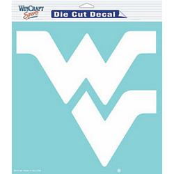 West Virginia Mountaineers Decal 8x8 Die Cut White