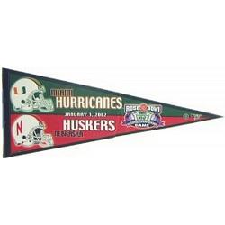 Nebraska Cornhuskers Pennant 12x30 2002 Rose Bowl Design