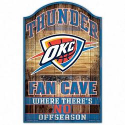 Oklahoma City Thunder Sign 11x17 Wood Fan Cave Design