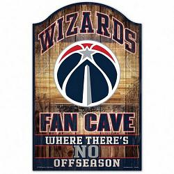 Washington Wizards Sign 11x17 Wood Fan Cave Design