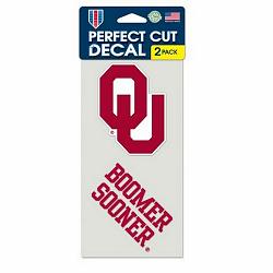 Oklahoma Sooners Set of 2 Die Cut Decals