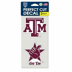 Texas A&M Aggies Set of 2 Die Cut Decals