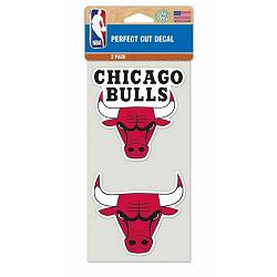 Chicago Bulls Decal 4x4 Die Cut Set of 2