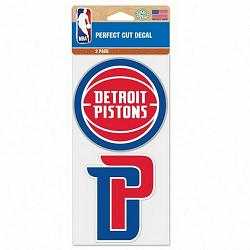 Detroit Pistons Decal 4x4 Perfect Cut Set of 2