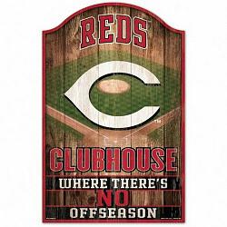 Cincinnati Reds Sign 11x17 Wood Fan Cave Design