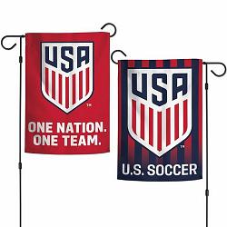 US Soccer National Team Flag 12x18 Garden Style 2 Sided