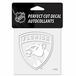 Florida Panthers Decal 4x4 Perfect Cut White