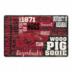 Arkansas Razorbacks Sign 11x17 Wood Wordage Design