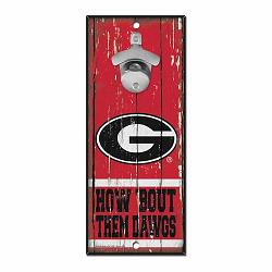 Georgia Bulldogs Sign Wood 5x11 Bottle Opener