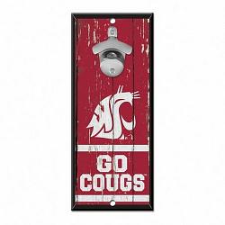 Washington State Cougars Sign Wood 5x11 Bottle Opener