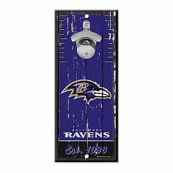 Baltimore Ravens Sign Wood 5x11 Bottle Opener