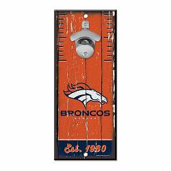 Denver Broncos Sign Wood 5x11 Bottle Opener