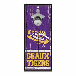 LSU Tigers Sign Wood 5x11 Bottle Opener