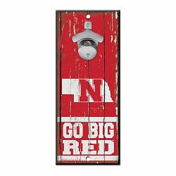 Nebraska Cornhuskers Sign Wood 5x11 Bottle Opener