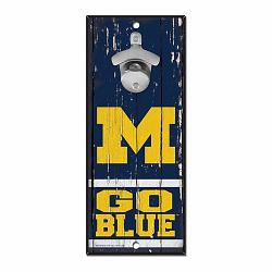 Michigan Wolverines Sign Wood 5x11 Bottle Opener