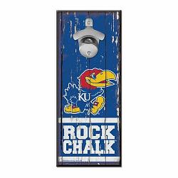 Kansas Jayhawks Sign Wood 5x11 Bottle Opener