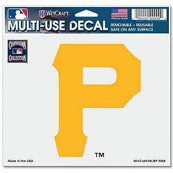 Pittsburgh Pirates Decal 5x6 Ultra Color P Logo