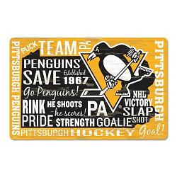 Pittsburgh Penguins Sign 11x17 Wood Wordage Design