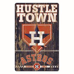 Houston Astros Sign 11x17 Wood Slogan Design