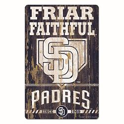 San Diego Padres Sign 11x17 Wood Slogan Design