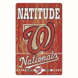 Washington Nationals Sign 11x17 Wood Slogan Design